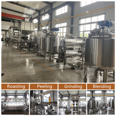 300-2000KG / H خط إنتاج زبدة الفول السوداني آلة طحن زبدة الفول السوداني LNG