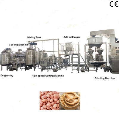 سعر جيد 500kg/h-1000kg/h Peanut Butter Production Line with 200-300 Meshes Fineness for Roasting and Blanching الانترنت