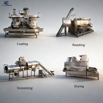 سعر جيد 500-1000kg/h SUS304 آلة طلاء الفول السوداني مع نظام تحكم محمول من سيمنز لخط معالجة الفول السوداني الانترنت