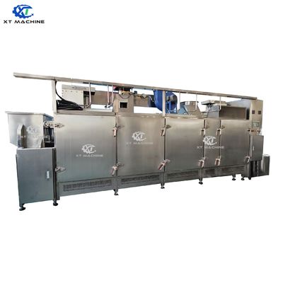 سعر جيد Continuous Nut Roasting Machine with PLC Control 300-5000kg/h Capacity and Stainless Steel Construction الانترنت