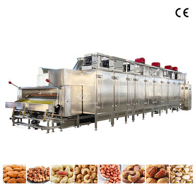 1000 كجم/ساعة تحكم PLC فرن تحميص المكسرات من الفولاذ المقاوم للصدأ SS304 فرن خبز تجاري مناسب لمصانع تجهيز الأغذية