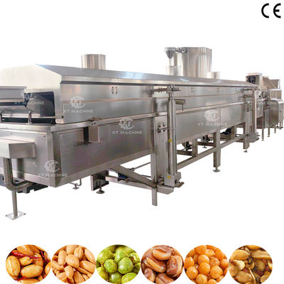 سعر جيد SUS304 500~1000kg/h آلة تقليد الفاصوليا اليابانية الآلية المستمرة لمعالجة المكسرات ووجبات الطعام الانترنت