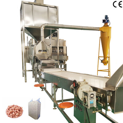 سعر جيد الاستخدام الصناعي الفولاذ المقاوم للصدأ 304 الصف الغذائي 1000kg/h-2000kg/h خط إنتاج حرق الفول السوداني وتبييضه الانترنت