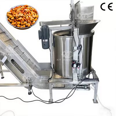 آلة قلي الفول السوداني المصنوعة من الفولاذ المقاوم للصدأ 304 مع تحكم ذكي في درجة الحرارة وبسعة 300 كجم/ساعة