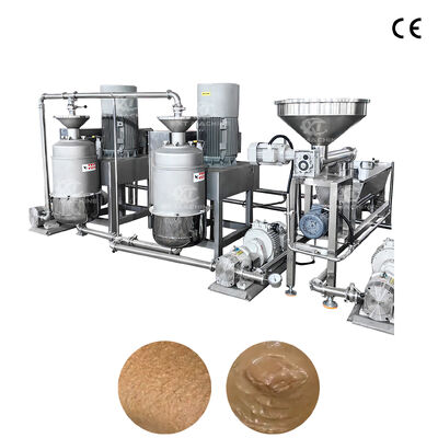 سعر جيد صناعية SUS304 قطعة الفولاذ المقاوم للصدأ والطحن آلة لزبدة الجوز مع 200-300 شبكة دقة و 1000-1500 كجم / ساعة السعة الانترنت