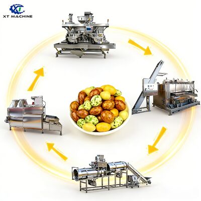 500-1000kg/h سعة SUS304 طراز الغذاء الفول السوداني طلاء آلة مع تحكم PLC لمعالجة المكسرات