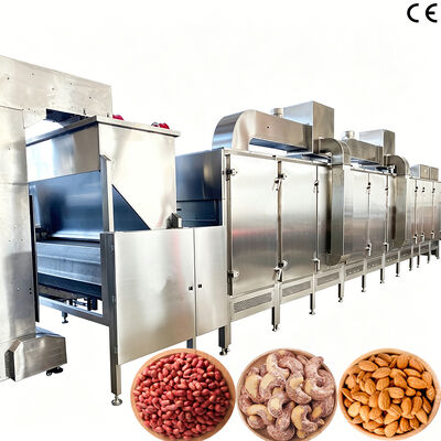 سعر جيد SS304 الصف الغذائي المكسرات المستمرة آلة تحميص بذور عباد الشمس محمص التجارية الفرن الخبز للاستخدام المصنع الانترنت
