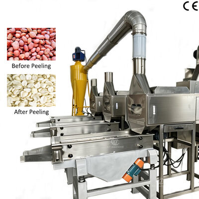 سعر جيد SUS304 1000kg/h-2000kg/h آلة قطع الفول السوداني وتبييض آلة قشر الهواء لإنتاج الفول السوداني المبيض الانترنت
