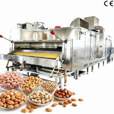 سعر جيد قابل للتخصيص 300kg/h-1000kg/h نوع الحزام المستمر المكسرات آلة تحميص فرن الخبز التجاري مع لوحة التحكم PLC الانترنت